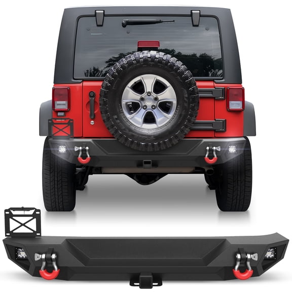 Jeep Licensed by RedRock HD Rear Bumper with LED Jeep Logo Backlight ( – RedRock 4x4 Jeep Licensed by RedRock HD Rear Bumper with LED Jeep Logo Backlight ( – RedRock 4x4