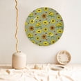thumbnail image 5 of Picia Sage Green With Sunflowers Pattern Bone China Decorative Plate – Wall Decor with Stand and Adhesive, Elegant Ornament for Living Room, Office, or Entryway-8in, 5 of 6