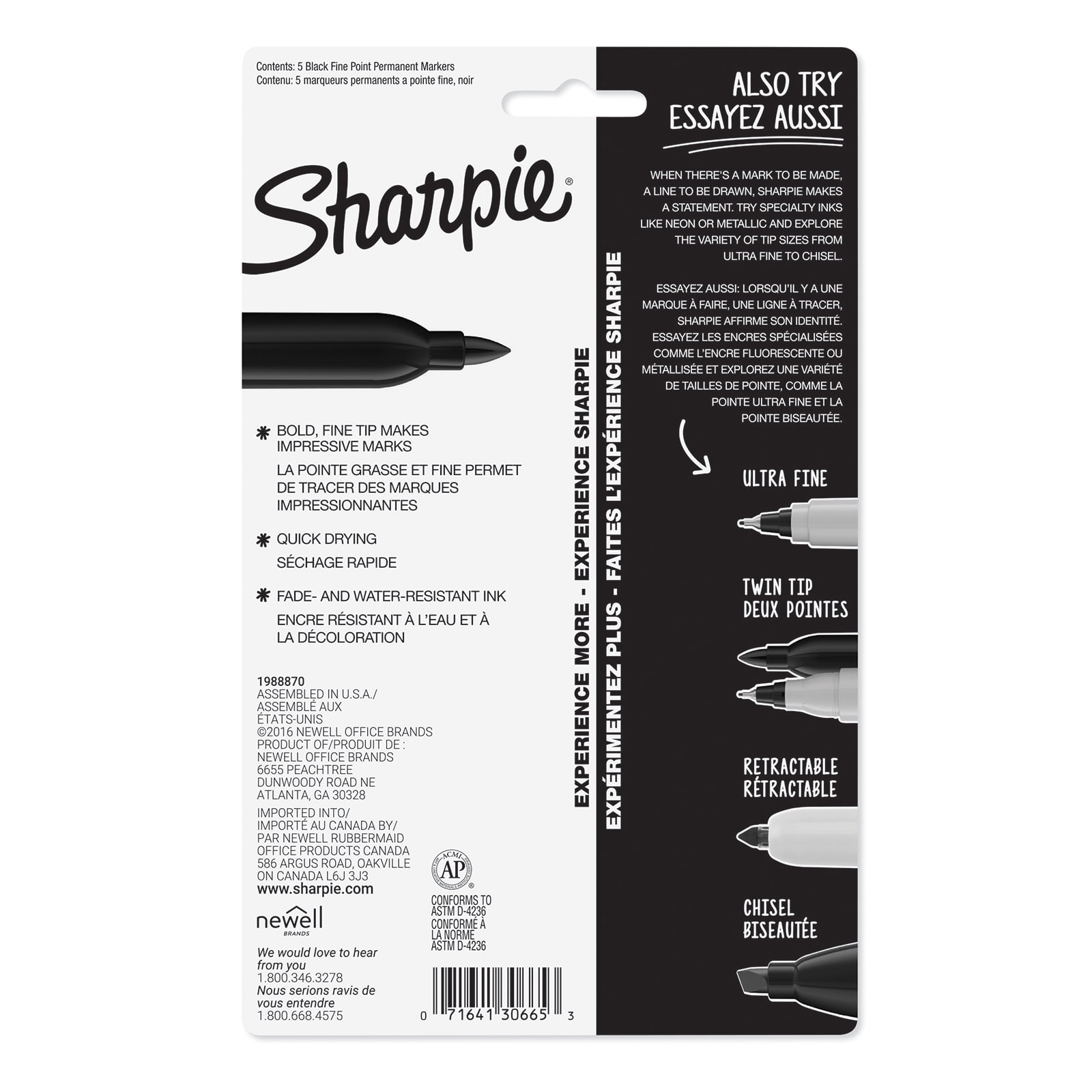 Sharpie 5 Sheets (30 total)  Fine Point Black Permanent Markers - Waterproof, Stain, and Fade Resistant Pens - Bulk 6 Pack