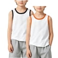 thumbnail image 3 of Teylalorva Boys Tank Tops 2PC Cotton Breathable Crew Neck Sleeveless Kids Casual Summer Soft Underwear 2PC Sky Blue Size 6, 3 of 6