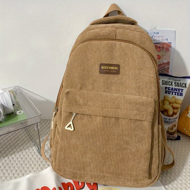 Upgrade Your School Style with our Corduroy Student Backpack - Perfect for Casual Travel too!