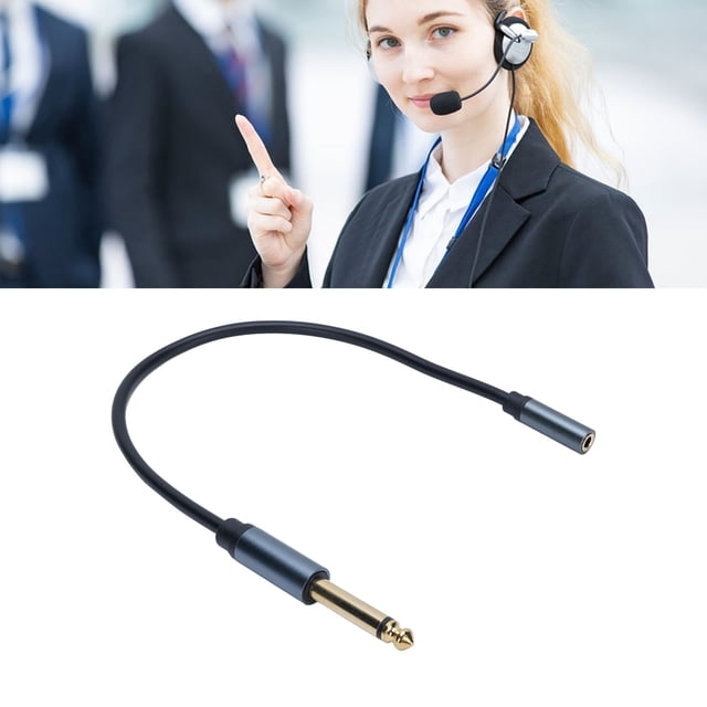 Adaptador de cables para auricularios DE 1/4 A 3.5 mm, Receptivo DE 6.35 mm 1/4 Macho A 3.5 mm 1/8 Cable Femenino Profesional Portátil para Tableta