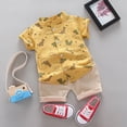 thumbnail image 2 of NOLDARES Toddler Baby Boy Summer Clothes Construction Site Print Tee Elastic Waist Shorts Blazer,2-3 Y, 2 of 9