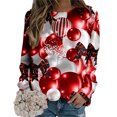 thumbnail image 5 of Women Sweatshirts Women's Valentine's Day Couples Matching Heart Print Crewneck Long Sleeve Comfortable Casual Hoodless Sweatshirt Oversized Hoodies for Women White M, 5 of 5