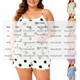 thumbnail image 3 of SHTXOZHI Womens Plus Size Polka Dot Printed Pajamas Set Breathable Sleeveless Cropped Sleepwear Elastic Homewear, 3 of 9