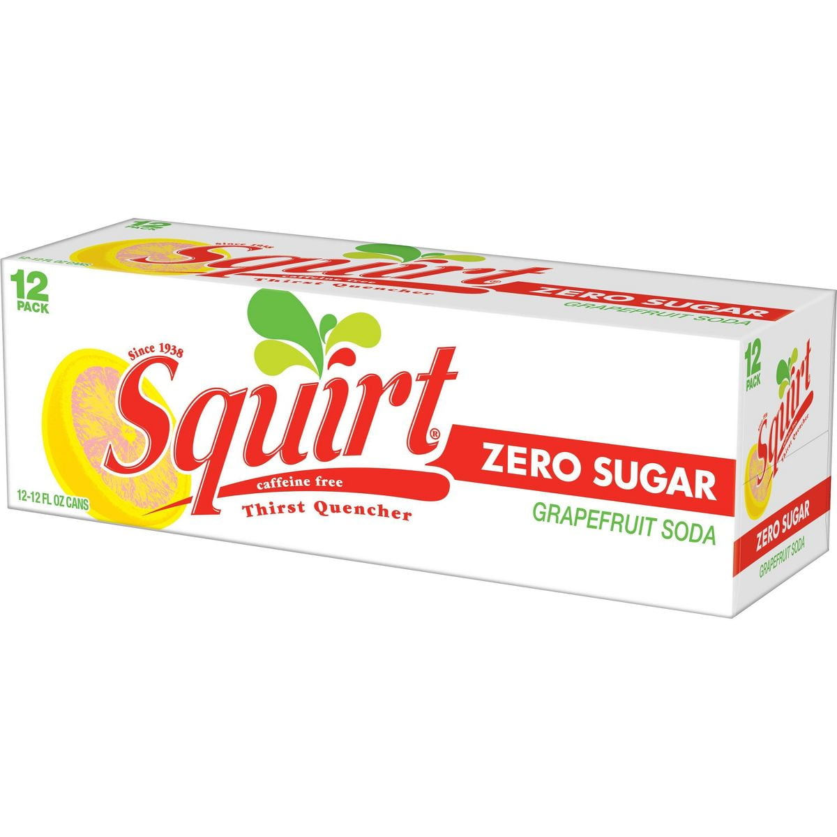 2X - Squirt Zero Sugar Grapefruit Soda - 12pk/12 fl oz Cans