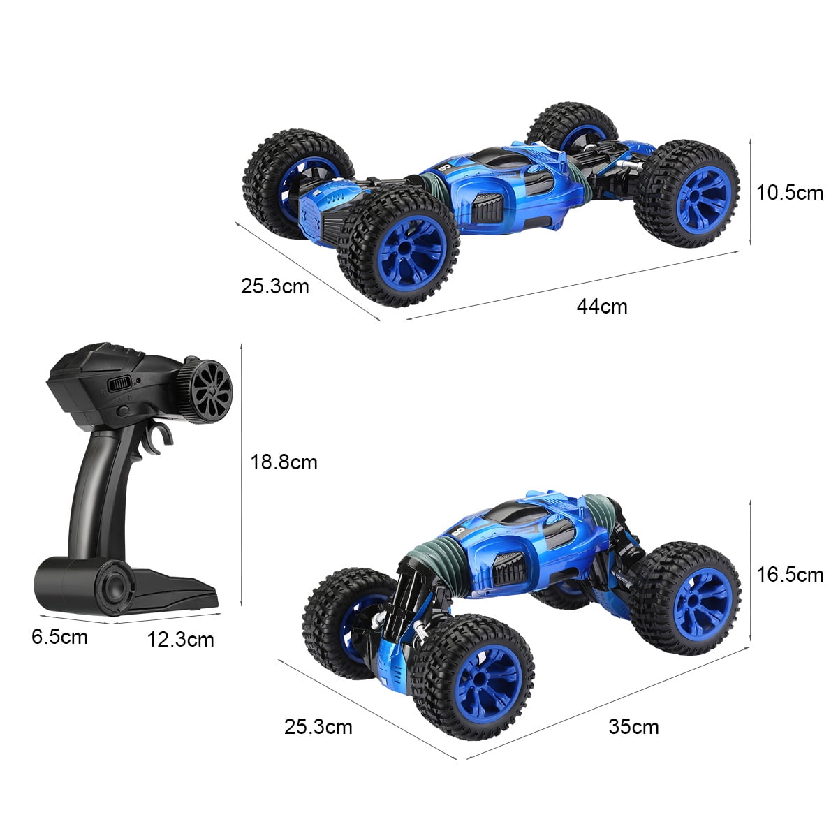 double sided rc stunt car