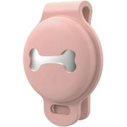 HOOND Case for AirTag Dog Collar Holder |Flexible Silicone AirTag Dog |Dog Collar Tag Holder for Cats & Dogs |AirTag Holder for Dog Collar |Lightweight Portable AirTag Pet Collar with 4 Colors (Pink)