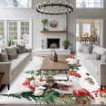 thumbnail image 3 of 5'x7' Area Rugs, Snowman Christmas Indoor Outdoor Area Rug for Living Room Bedroom, Xmas Tree Botanical Snowflake Washable Bathroom Rugs Kitchen Floor Carpet Mats Home Decor Aesthetic, 3 of 8