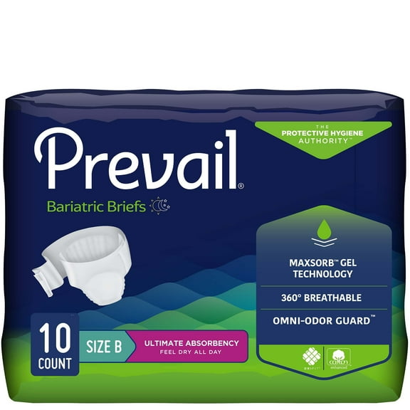 Prevail Specialty Bariatric B Heavy Absorbency Brief, 40 Ct
