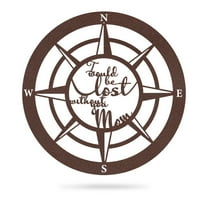 RealSteel "Lost Without Mom" Compass Wall Art – Type B Memorial Tribute for Mom (24"/Penny Vein)