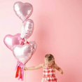thumbnail image 1 of Globos De Helio De 19 Colores 18 Pulgadas Rosa Love Heart Foil Boda Cumpleaños, 1 of 3
