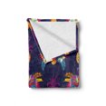thumbnail image 2 of Tropical Soft Flannel Fleece Throw Blanket, Vivid Tropical Seamless Pattern of Flamingos Flowers and Pineapples Art Print, Cozy Plush for Indoor and Outdoor Use, 70" x 90", Multicolor, by Ambesonne, 2 of 6