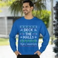 thumbnail image 3 of Ugly Christmas Sweater, Christmas Sweatshirt, Deck the Halls Not Coworkers Sweatshirt, Funny Corporate Ugly Christmas Sweater, 3 of 5