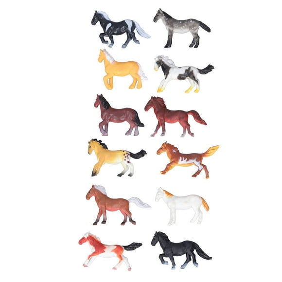 Horse Figurine,12Pcs Toy Horses High Horse Party Decorations Horse Toy Smart Functionality