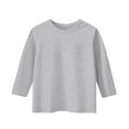 thumbnail image 3 of Gubotare Girls Long Sleeve Shirt Girls Fashion Shirts Long Sleeve Pullover Trendy Tshirt Kids Cute Fall Athletic Workout Tops Basic Tees Size 11-12 (Light Gray,11-12 Years), 3 of 4