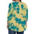 thumbnail image 4 of OSFVNOXV Plus Size Tops for Women,Loose Fit Tie Dyed Peplum Tops for Women,Oversized Graphic T-Shirts Loose Fit Flowy Lounge Blouse,Sizes L-5XL, 4 of 6