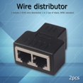 thumbnail image 3 of 2pcs 1 to 2 Ethernet LAN Cable Coupler RJ45 Network Splitter Connectors Adapter, 3 of 8