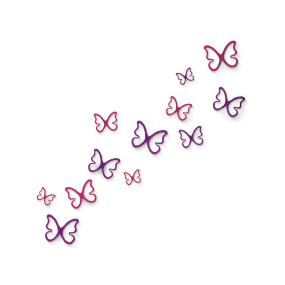 Mariposas 3D Para Pared Better Place Morado Rosa 12 Piezas 1