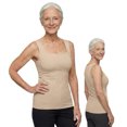 thumbnail image 6 of plus size Tank Tops with Built in Bras Tummy Control Seamless Wide Strap Camisole Shaper Shelf Bra Tank for Senior,5XL, 6 of 10