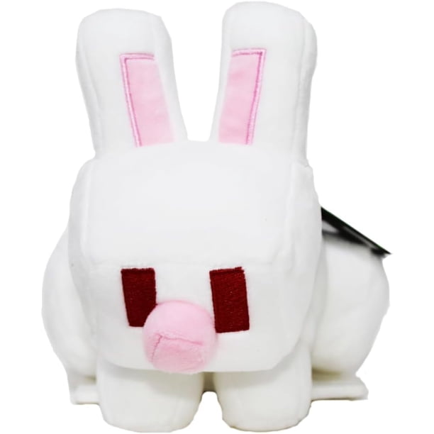 Figura de peluche Mattel Minecraft con forma de conejo blanco, 20 cm, más de 3 años