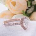 thumbnail image 4 of solitaire jewels 1.5CT Pear Moissanite Halo Engagement Ring For Women, 10K Rose Gold, 4 of 9