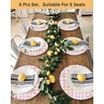thumbnail image 4 of 13 Inch Round Placemats Set of 6, Pink Easter Non Slip Heat Insulation PP Table Mats, Spring Easter Bunny Eggs Floral Buffalo Plaid Washable Place Mats for Kitchen Dining Party Table Decor, 4 of 7