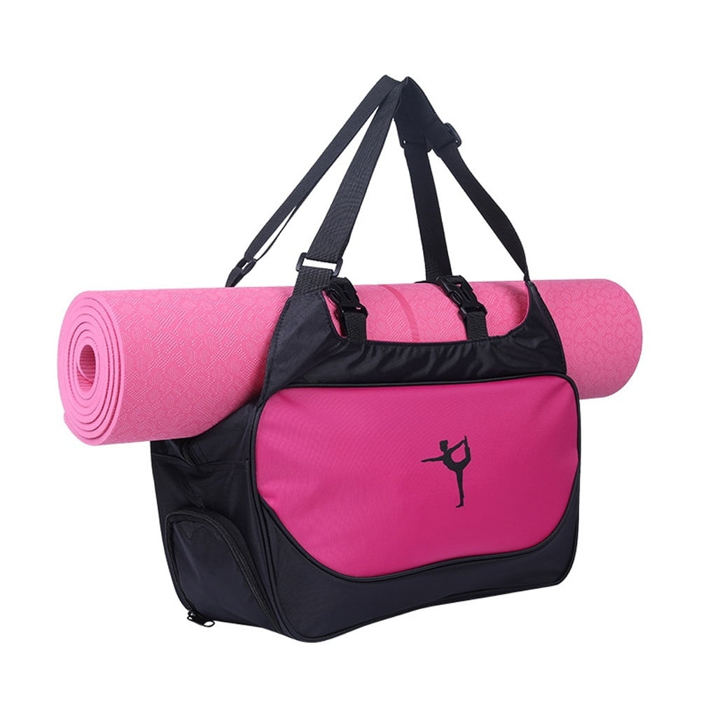 Yoga Bag with Shoes Compartment High Capacity Side Net Pocket Fitness ...