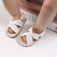 thumbnail image 2 of FAOWME Baby Girls Sandals Summer Shoes Outdoor First Waler Toddler Girls Shoes For Summer White 12-18 Months, 2 of 6