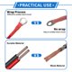 thumbnail image 2 of 1 Pcs Cable Inversor de Batería 10 AWG Gauge 6FT 3/8" Lug 5/16" Lug Cable de Batería Universal para Automóvil Vehículo Barco RV Solar Cobre Estañado Rojo, 2 of 7