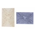 thumbnail image 1 of 20Pcs Delicate Carved Butterflies Wedding Party Invitation Card Envelope Invitations, Ivory White & Silver Charcoal, 1 of 8