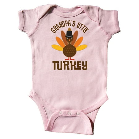 

Inktastic Thanksgiving Grandpa Little Turkey Gift Baby Boy or Baby Girl Bodysuit