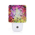 thumbnail image 1 of Fotbe Colorful Tie Dye Stained Glass 3 Luz Nocturna LED, Luz de Noche con Sensor de Luz Natural de Anochecer a Amanecer, Se Enchufa a la Pared, Blanco Cálido 0.5W-EU, 1 of 7