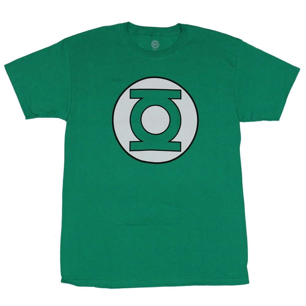 Green Lantern Green Lantern (DC Comics) Mens TShirt Classic Logo Front Quote Back Image