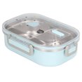 thumbnail image 3 of Bento Lunch Box 304 Stainless Steel Lunch Box Compartment Liner Thermal Insulation Bento Lunch Box Illustration Style Leak Proof Container For Student Children Transparent Blue, 3 of 8