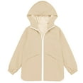 thumbnail image 6 of THDHVS Girls Hoodies,Sweatshirts for Teen Girls,Kids Rain Jackets Waterproof with Hood Lightweight Rain Coats for Girls Boys Beige 10-11 Years, 6 of 6