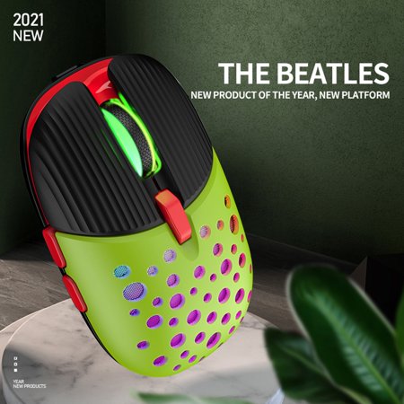 BM900 Wireless Charging Hole Beetle Mouse Glowing 2.4G Gaming Office Mouse