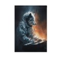 thumbnail image 6 of Birthday Party Garden Flags Outdoor Patio Decoration Flags 28x40in Wolf Playing A Keyboard, 6 of 6