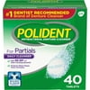 Polident Partials Antibacterial Denture Cleanser Effervescent Tablets, 40 Count