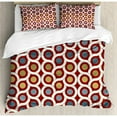 thumbnail image 3 of Abstract Duvet Cover Set Twin Size, Dots Circles Entangled Lines Curvy Wavy Retro Style Mixed Grid Like Composition, Decorative 2 Piece Bedding Set with 1 Pillow Sham, Multicolor, by Ambesonne, 3 of 3