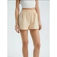 thumbnail image 4 of Linen High Waist Elastic Waist Shorts, 4 of 6