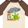 thumbnail image 4 of Inktastic Out of this World- cute green alien UFO Boys or Girls Long Sleeve Baby Bodysuit, 4 of 5