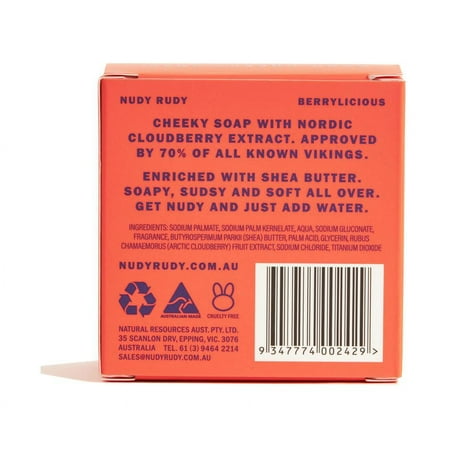 Nudy Rudy - Bar Soap - Berrylicious - White
