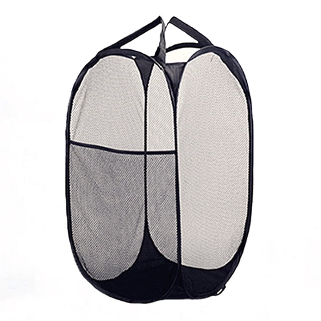 Cesta de lavandería de gran capacidad, malla de poliéster, plegable, para lavar la ropa.