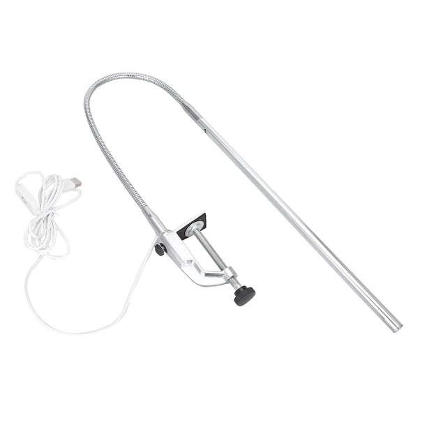 Lámpara de mesa LED con clip, flexible, con interruptor táctil USB, para manicura, tatuajes y maquillaje.