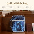 thumbnail image 7 of Xixirimido Bible Cover Case for Women Men, Quilted Large Bible Carrying Cases with Durable Handle, Biblical Study Accessories Christian Gifts, Blue Wolf Lightning Print, 7 of 7