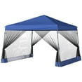 thumbnail image 6 of Outsunny 11.5’ x 11.5' Blue Pop-up Outdoor Canopy, Height Adjustable, 6 of 8