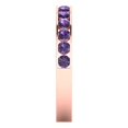 thumbnail image 4 of 0.39 ctw Wedding Band for Women - 14K Rose Gold Simulated Alexandrite Stackable Eternity Ring, 4 of 6