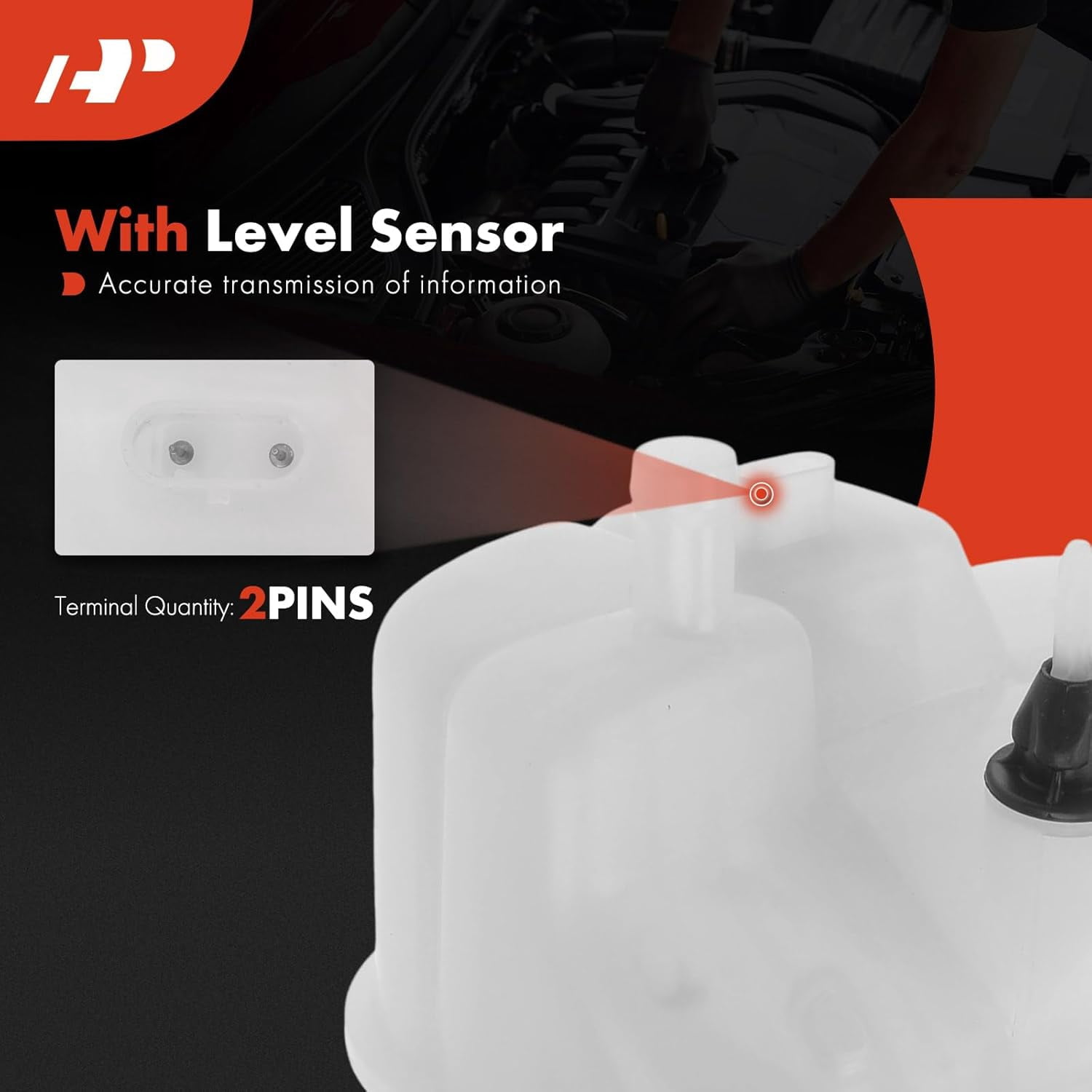 A-Premium Engine Coolant Expansion Tank with Sensor and Cap Compatible with Mercedes-Benz Metris 2016-2021 2.0L