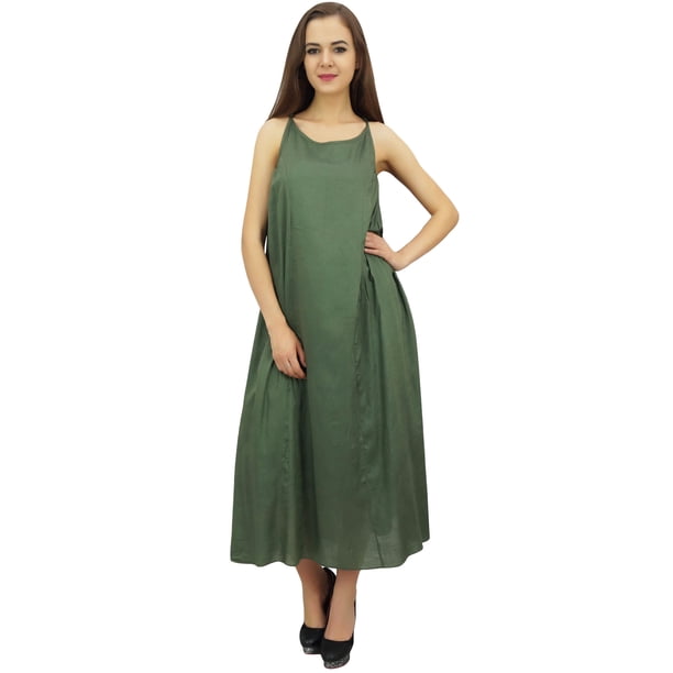 Bimba Women Casual Sage Green Cotton Modal Spaghetti Strap Dress With Scarf - 10 - Walmart.ca Bimba Women Casual Sage Green Cotton Modal Spaghetti Strap Dress With Scarf - 10 - Walmart.ca